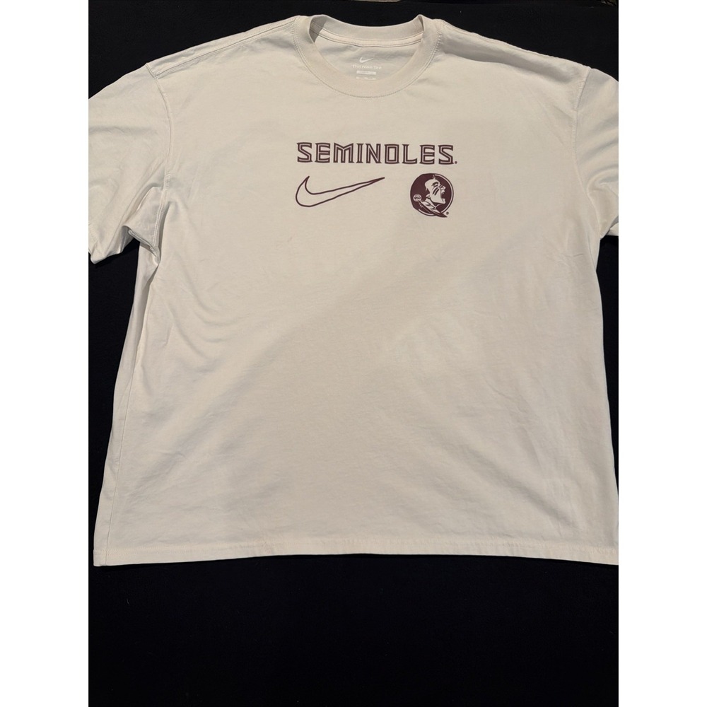 Florida State Seminoles Nike Loose Fit Graphic TShirt Mens Size XXL Beige